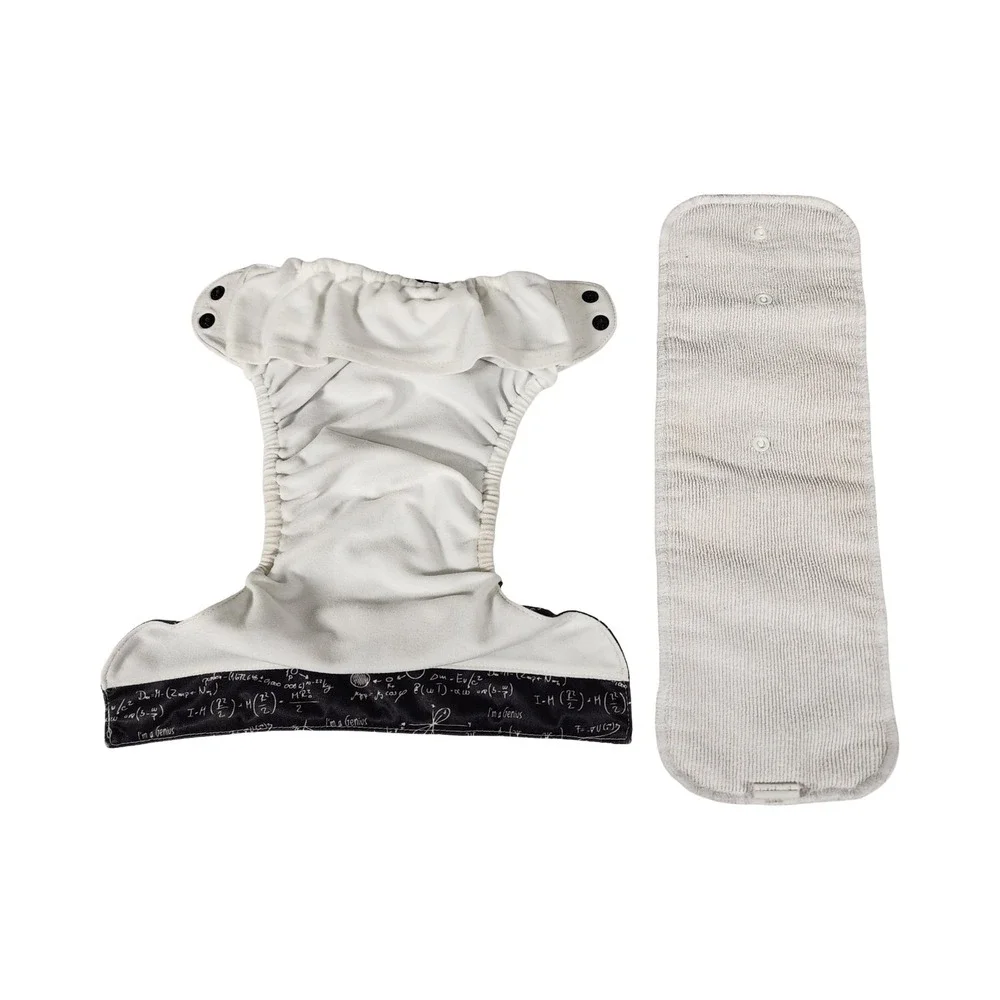BumGenius Albert Science‎ Math Physics Pocket Cloth Diaper with Insert Snap Rise